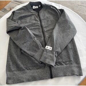 NWOT Adidas Reigning Champ Full Zip Jacket Men's Gray Pockets Stretch Sz XL